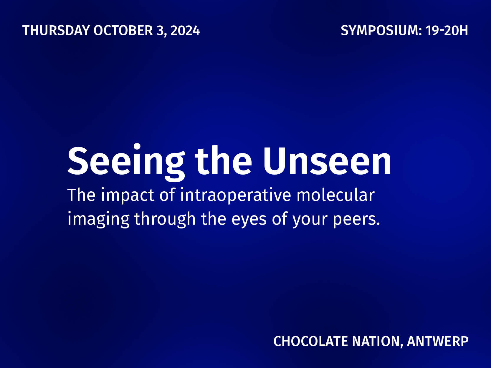 Seeing the Unseen - Symposium - October 3, 2024